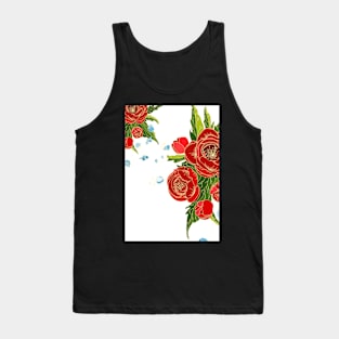 red flowers bouquet_card Tank Top